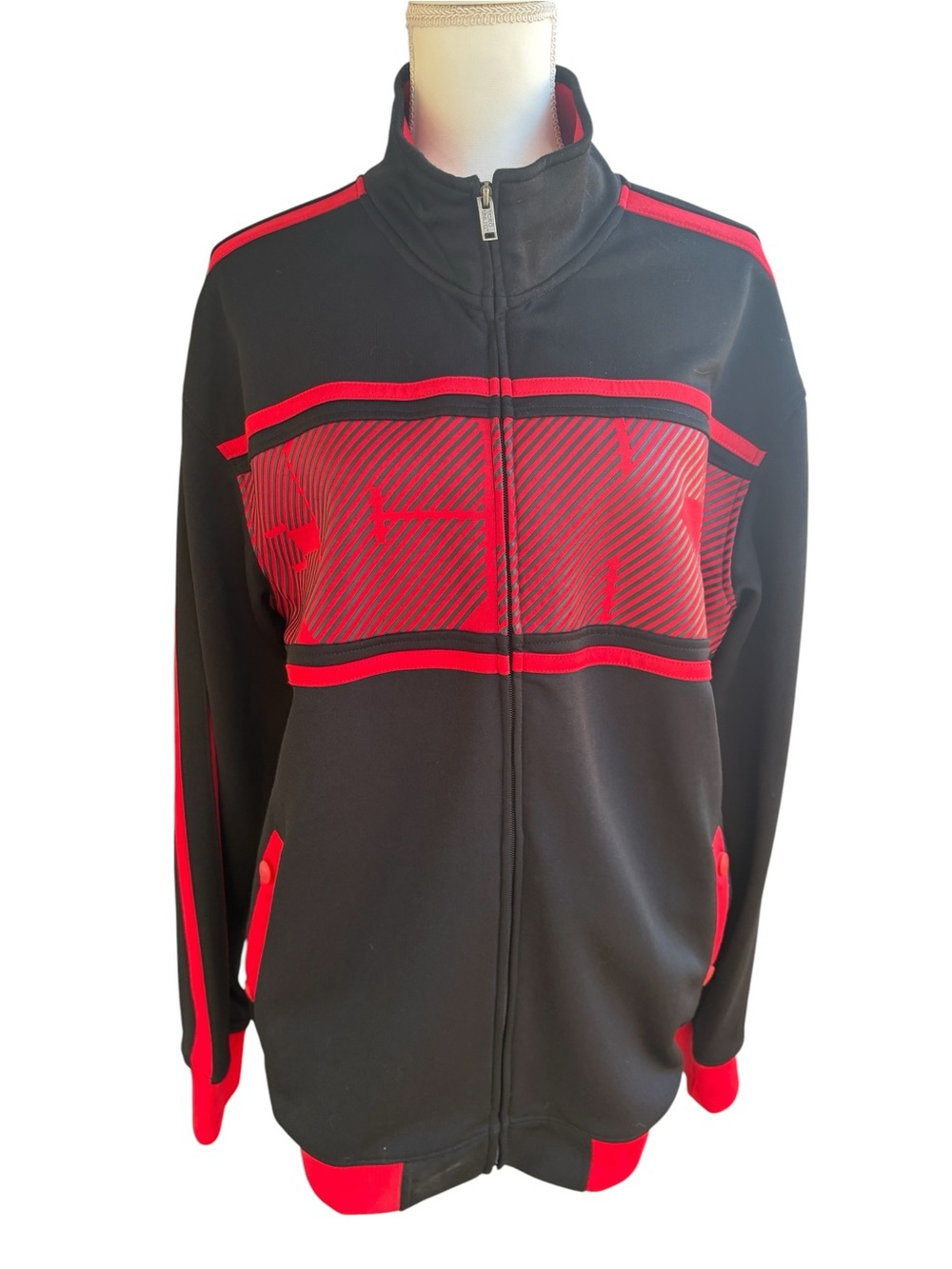 Eckō Unltd. Black & Red Streetwear Track Jacket